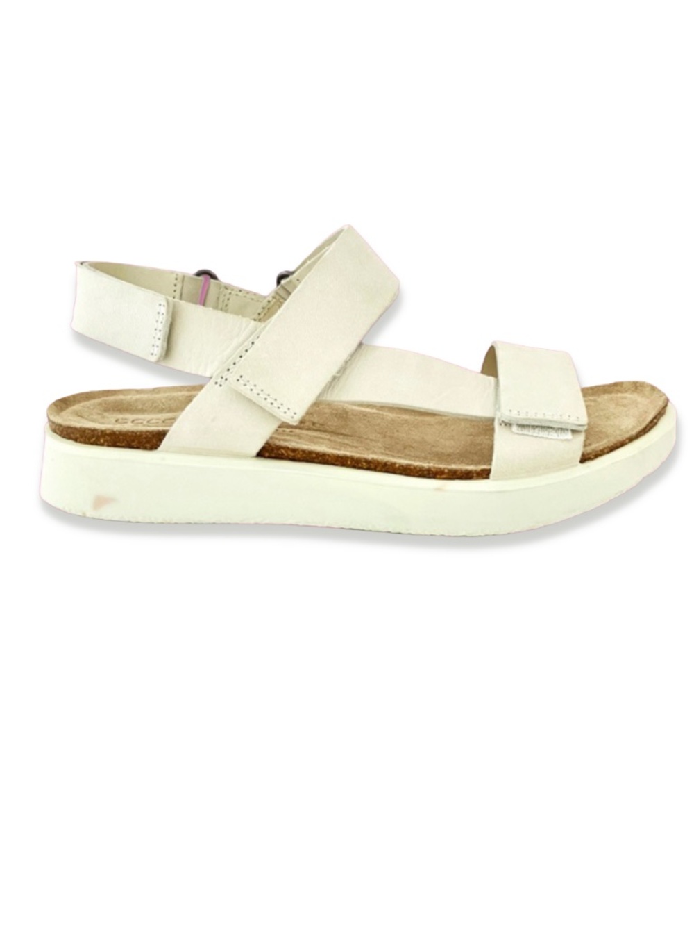 ECCO CORKSPHERE Suspended Footbed Sandal Size 6 NEW Off White Comfort Shoe